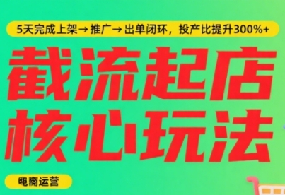 淘宝快速起店实战技巧：5天掌握截流推广与出单全流程-西蒙学社