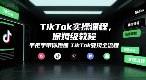 TikTok变现全流程实操秘籍：从0到1带你快速跑通变现闭环-西蒙学社