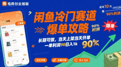 闲鱼冷门项目暴利玩法，稳定出单技巧，上架即售日赚千元秘籍-西蒙学社
