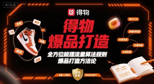 得物爆品打造全链路：流量算法解析与运营必看秘诀-西蒙学社
