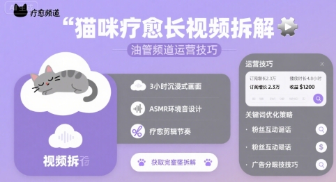 猫咪疗愈视频深度解析与YouTube频道增长实战秘籍-西蒙学社