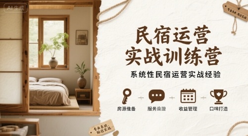 民宿运营落地系统课：实操策略方案详解-西蒙学社