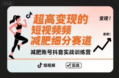 高效变现抖音减肥账号实战训练营：短视频细分赛道速成秘籍-西蒙学社