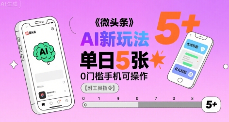 AI工具指令免费领 | 新手手机操作 日产5条微头条 【实用教程】-西蒙学社