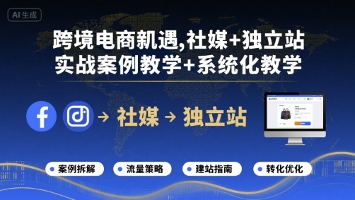 跨境电商新赛道：社媒独立站引流变现全流程拆解（7步攻略+8大案例）-西蒙学社