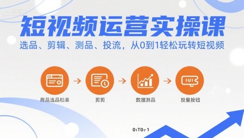 0基础7天玩转短视频：选品剪辑+爆款投流，带货实操一学就会-西蒙学社