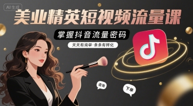 美业抖音短视频引流秘籍：精通流量密码每日获客不断高效转化-西蒙学社