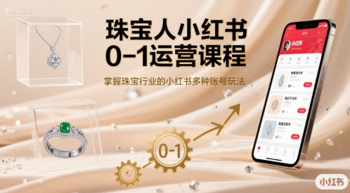 小红书珠宝人必学：0-1起号攻略，爆单变现实战指南！-西蒙学社
