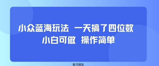 小众蓝海项目 日赚千元起 新手轻松上手 操作零难度-西蒙学社