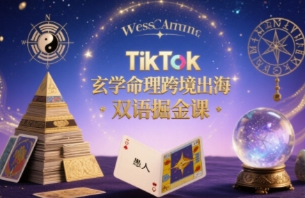 出海跨境TikTok玄学命理双语掘金课，实操教程助你用命理精准触达海外用户核心需求-西蒙学社