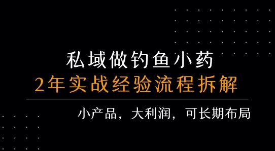 私域流量运营中的钓鱼小药项目 单单利润超三成 全流程深度解析-西蒙学社