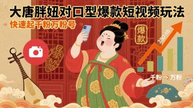 唐朝仕女另类对口型｜秒上热搜疯狂吸粉，新号轻松破万玩法揭秘-西蒙学社