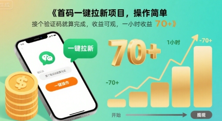 首码上线1小时赚70+ 接个验证码简单完成 真实副业收益分析-西蒙学社