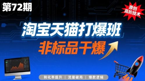 淘宝天猫72期原创高级爆款班技术：非标品热销实战指南-西蒙学社