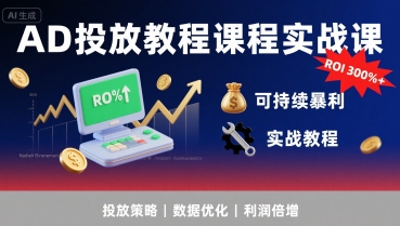 广告投放实战课程：ROI跃升300%+打造可持续高利润-西蒙学社