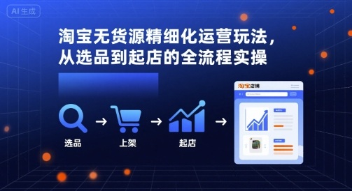 淘宝零库存精耕模式： 7 步实现选品开店爆单全攻略-西蒙学社