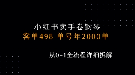 小红书私域运营实战：手卷钢琴高客单价转化策略，年销2000单全流程解析-西蒙学社