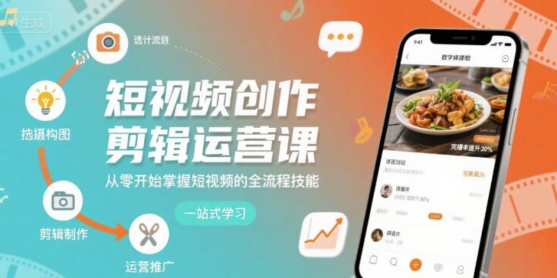 短视频创作运营从零到精通:新手入门剪拍推一套通技能-西蒙学社