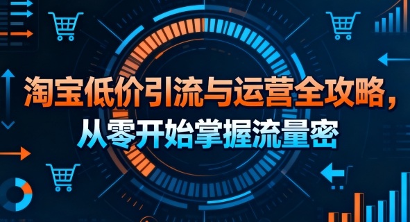 淘宝新手低价引流实操教程，从入门到精通流量掌控秘诀-西蒙学社