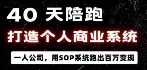 40天陪训打造个人商业系统，单人企业SOP操作带来百万变现-西蒙学社