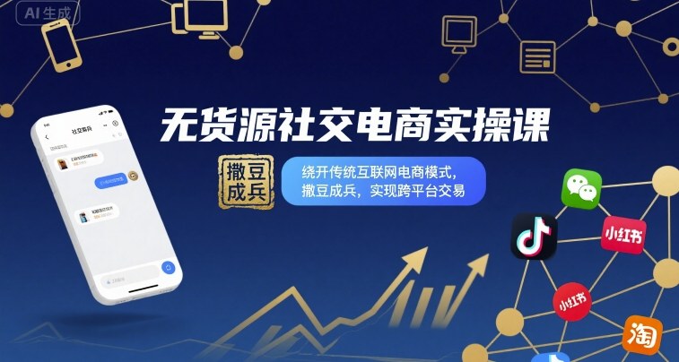 9.9无货源社交电商课：抖音+私域小白躺赚秘籍，睡后自动成交过万订单…-西蒙学社