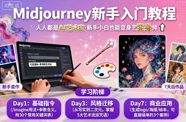midjourney 入门教程新手小白轻松变身 AI 艺术大师-西蒙学社