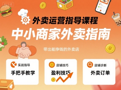 中小商家外卖高效运营全攻略：实操教程，手把手带你开店轻松盈利-西蒙学社