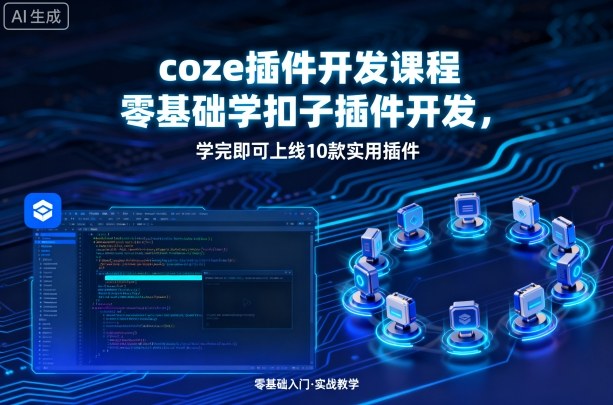 Coze插件开发从0速成｜新手高效开发实战，10款实用插件全掌握-西蒙学社
