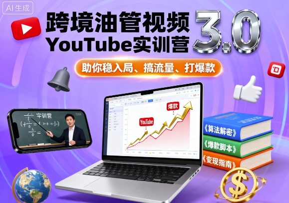 YouTube跨境视频实训营3.0 教你稳入局快速引流打造爆款-西蒙学社