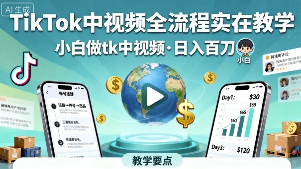 抖音中视频全程实操新手指南零基础日赚百元-西蒙学社