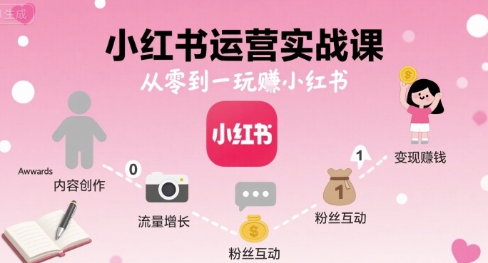 小红书运营教程：零基础实战到轻松盈利指南-西蒙学社