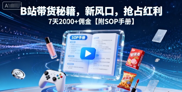 B 站带货新机遇： 7 天高效赚取 2000+ 佣金实用手册附带-西蒙学社
