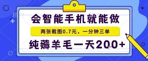 揭秘：手机薅羊毛项目二十秒一单日入200+元轻松做就有-西蒙学社