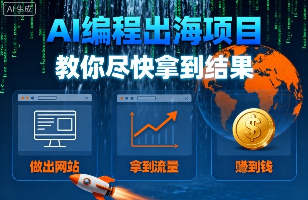 AI编程出海教程速成网站引流盈利全程实战-西蒙学社