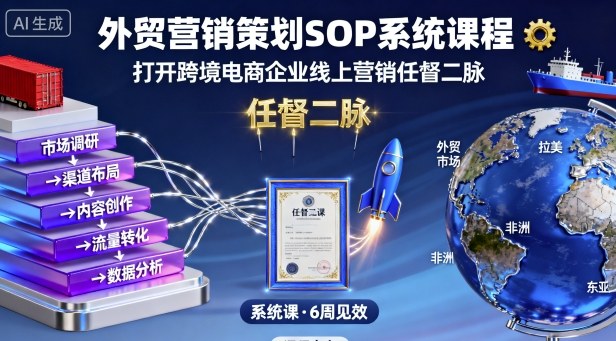 外贸营销SOP策划系统培训助力跨境电商线上营销突破-西蒙学社