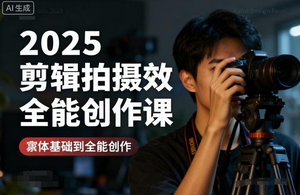 2025零基础精通剪辑拍摄特效，全程掌握全能创作技能-西蒙学社