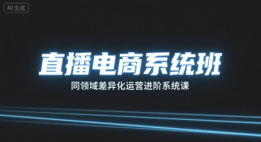 直播电商实战进阶班：差异化运营系统学习全攻略-西蒙学社