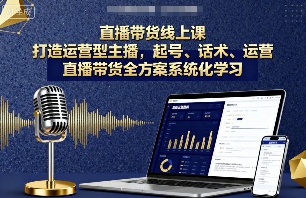 直播带货系统课程运营型主播培养训练教程起号话术技能提升实操-西蒙学社
