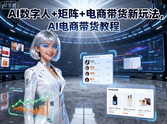 AI数字人矩阵电商直播带货创新玩法实战教程-西蒙学社