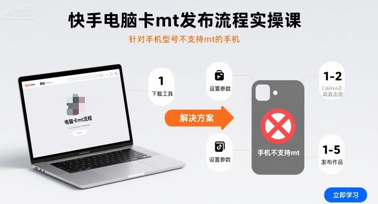 快手电脑卡MT发布实操课：5步掌握机型不兼容MT的处理方法-西蒙学社