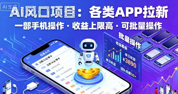 人工智能风口项目：手机APP拉新推广操作轻松高收益无限批量化-西蒙学社