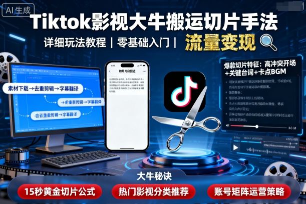 抖音影视搬运切片快速方法，一看就会详细玩法-西蒙学社
