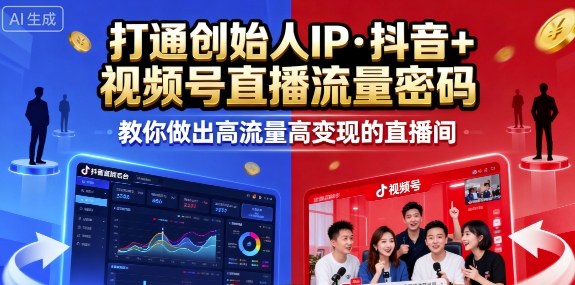 9-10月线下直播课：创始人IP抖音视频号流量密码打造高变现直播间-西蒙学社