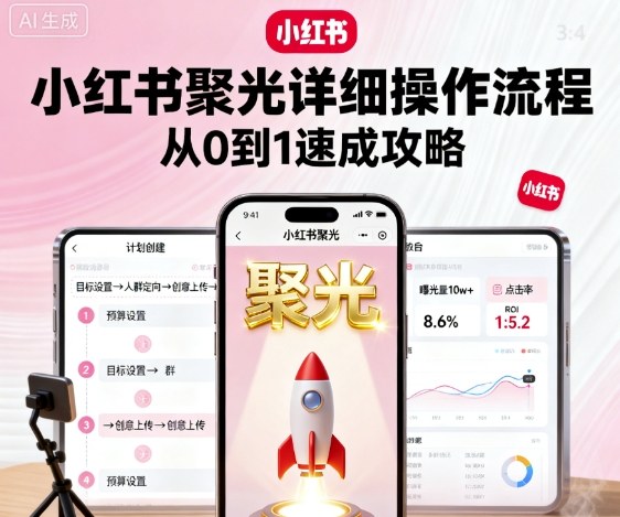 小红书聚光实战操作全流程与从零起步速成指南-西蒙学社