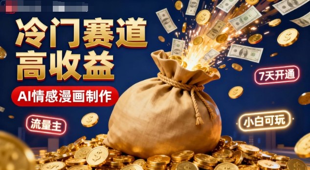 公众号蓝海领域AI创作情感漫画，七天流量主开通快速无门槛新手易操作-西蒙学社