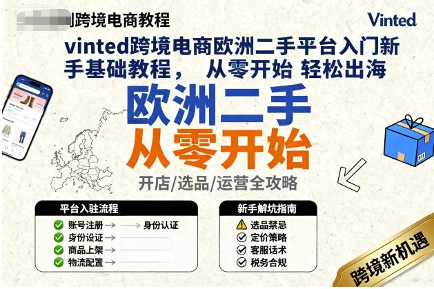 欧洲二手Vinted零基础新手跨境电商轻松出海入门教程-西蒙学社