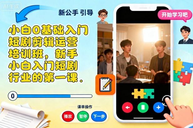 零基础小白短剧剪辑运营入门训练首讲班-西蒙学社