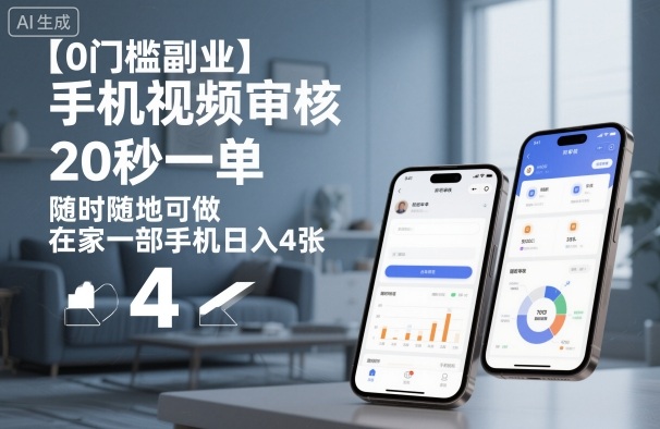 零门槛副业手机视频审核20秒一单在家轻松日入400真相-西蒙学社