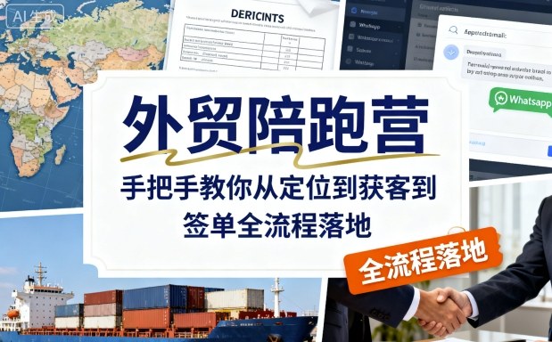 外贸陪跑实操训练：从定位获客到签约签单一站式全程落地指南-西蒙学社