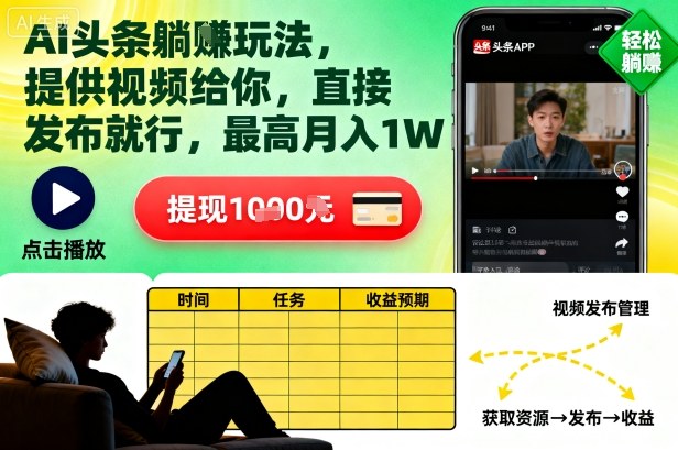 AI助力头条赚钱秘诀 视频资源免费提供 月入过万轻松达成揭密-西蒙学社